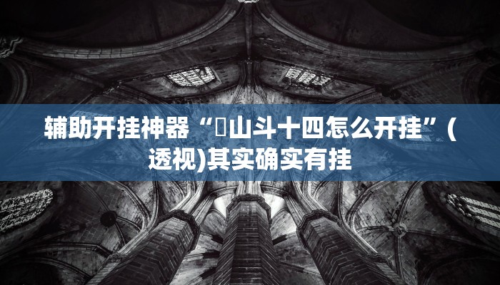 辅助开挂神器“涼山斗十四怎么开挂”(透视)其实确实有挂