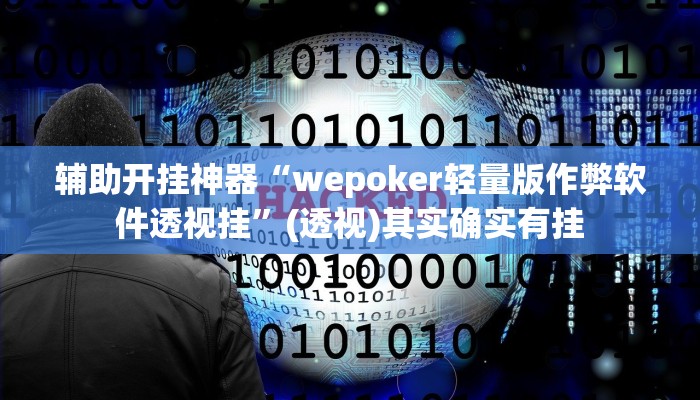 辅助开挂神器“wepoker轻量版作弊软件透视挂”(透视)其实确实有挂